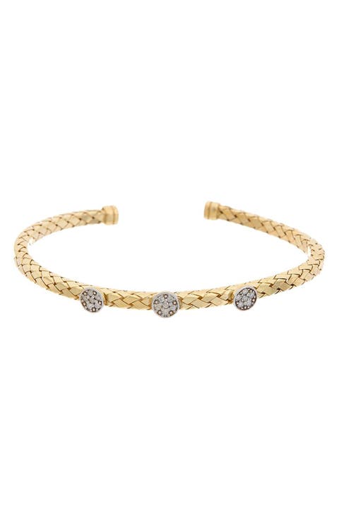 Diamond Station Bangle Bracelet - 0.18ct.