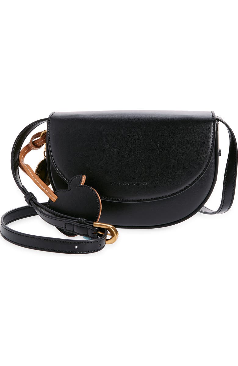 Stella McCartney Small Frayme Whipstitch UPPEAL<sup>™</sup> Apple Leather Saddle Bag, Main, color,