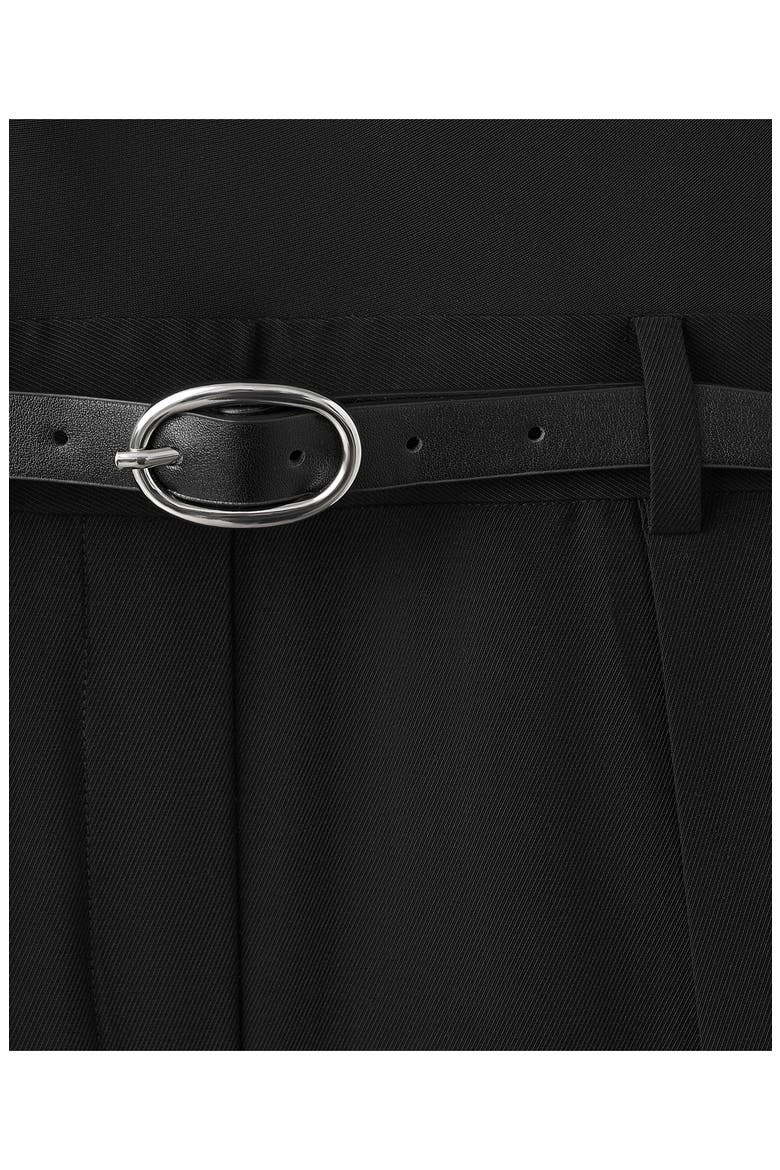 Halter Neck Belted Jumpsuit, Alternate, color, BLACK