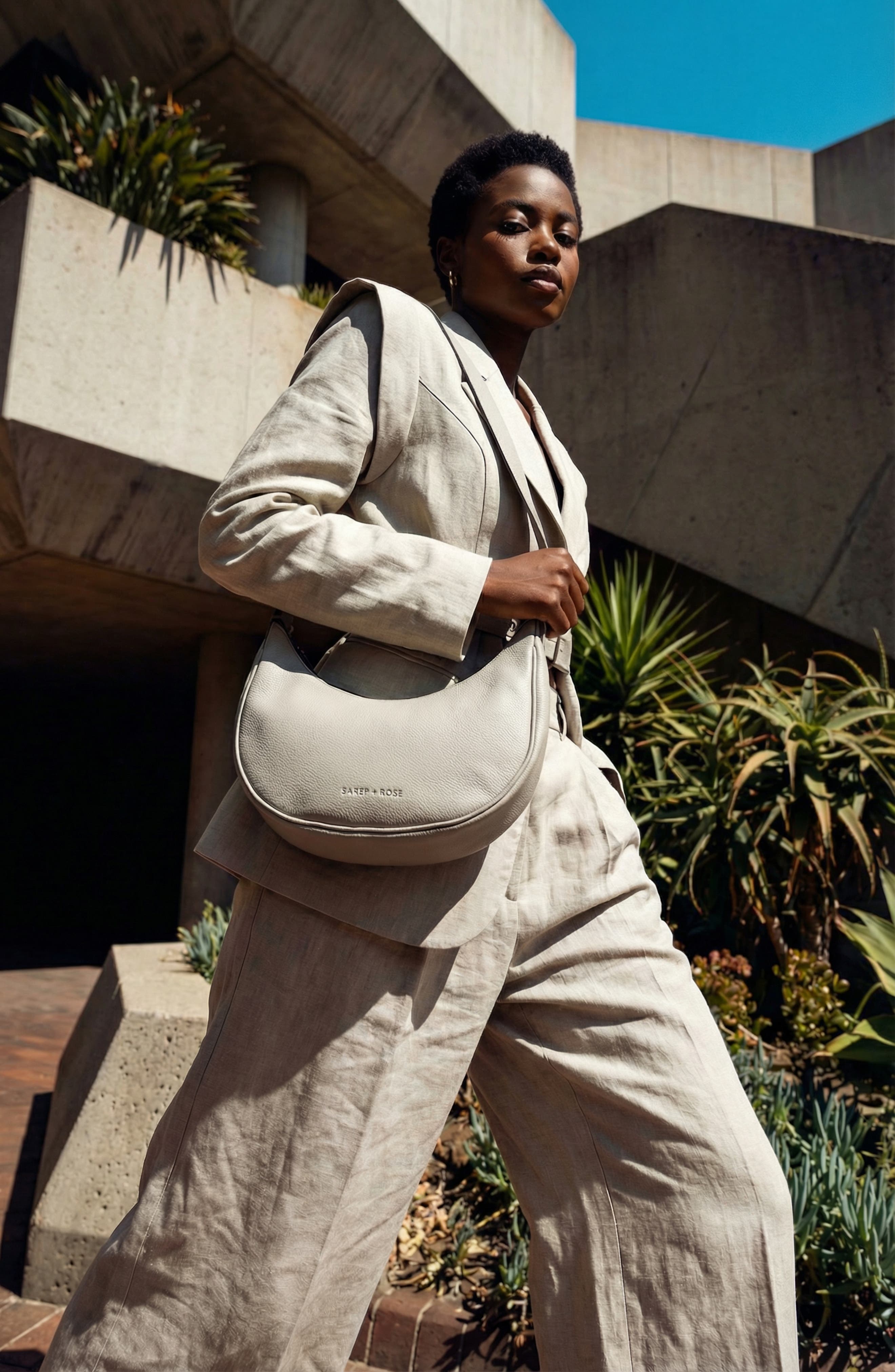 Sarep + Rose Moon Hobo Sling Bag 1.0, Alternate, color, Gray