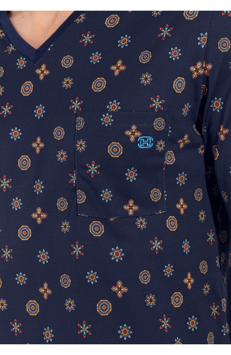HOM Mandala Long Sleepwear, Alternate, color, Navy Print