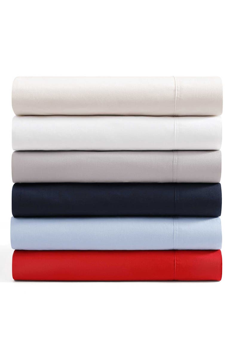 Tommy Hilfiger Cotton Percal Sheet Set, Alternate, color, Grey