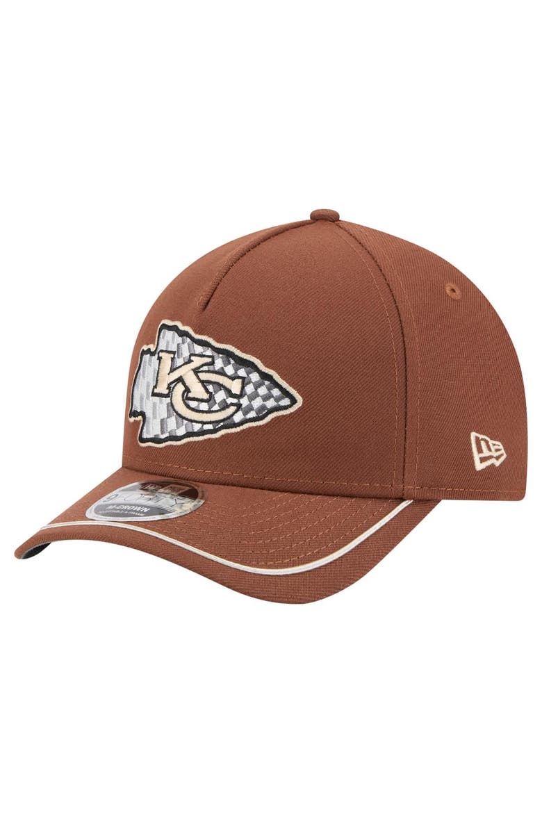Men's New Era  Brown Kansas City Chiefs Motorsport 9FORTY Adjustable Hat, Main, color, Brown