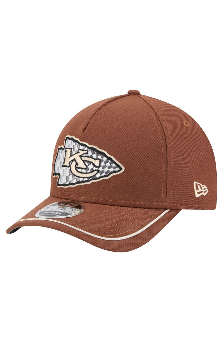 New Era Men's New Era  Brown Kansas City Chiefs Motorsport 9FORTY Adjustable Hat, Main, color, Brown