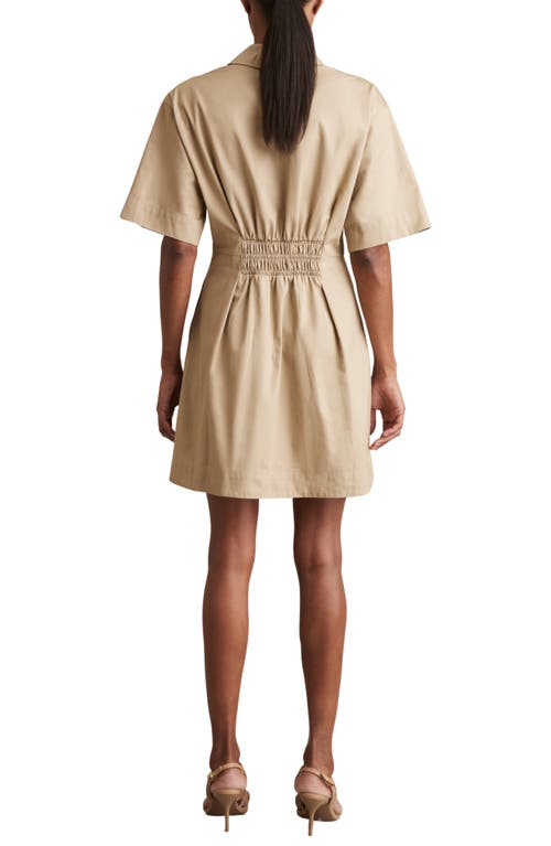 Shop Reiss Rosalie Cotton Minidress In Neutral