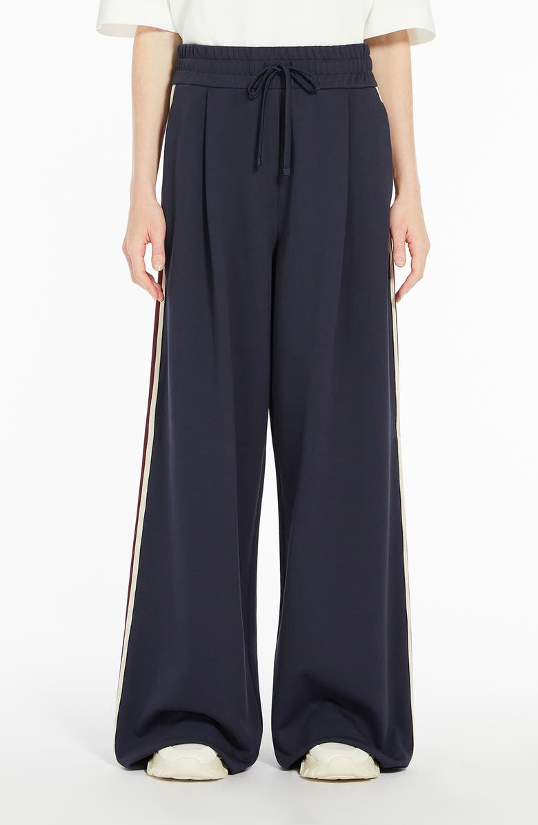 Weekend Max Mara Marsala Side Sripe Cotton Blend Drawstring Pants, Main, color, 