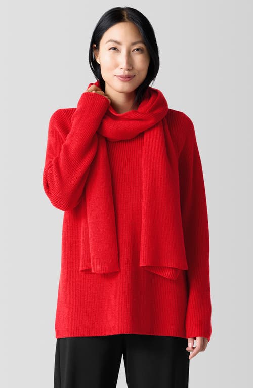Eileen Fisher Wool Scarf In Red