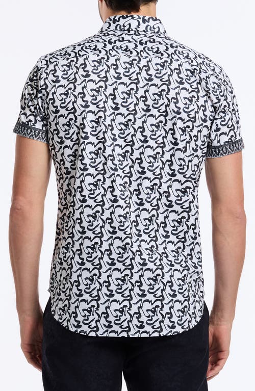 Robert Graham Short Sleeve Cotton Button-up Shirt In Blue