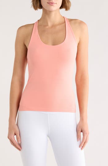 Free People Clean Lines Racerback Tank In Orange