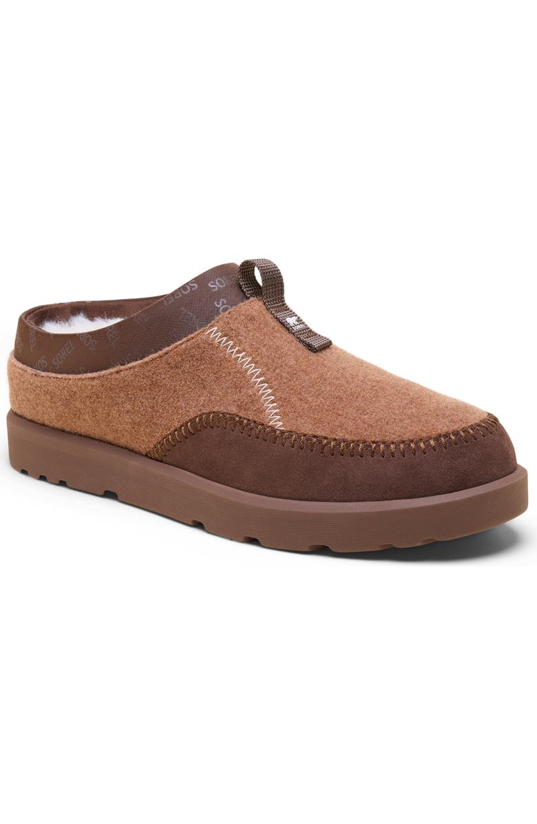 SOREL Byways<sup>™</sup> Faux Fur Lined Mule Slipper, Main, color, Velvet Tan/ Tobacco