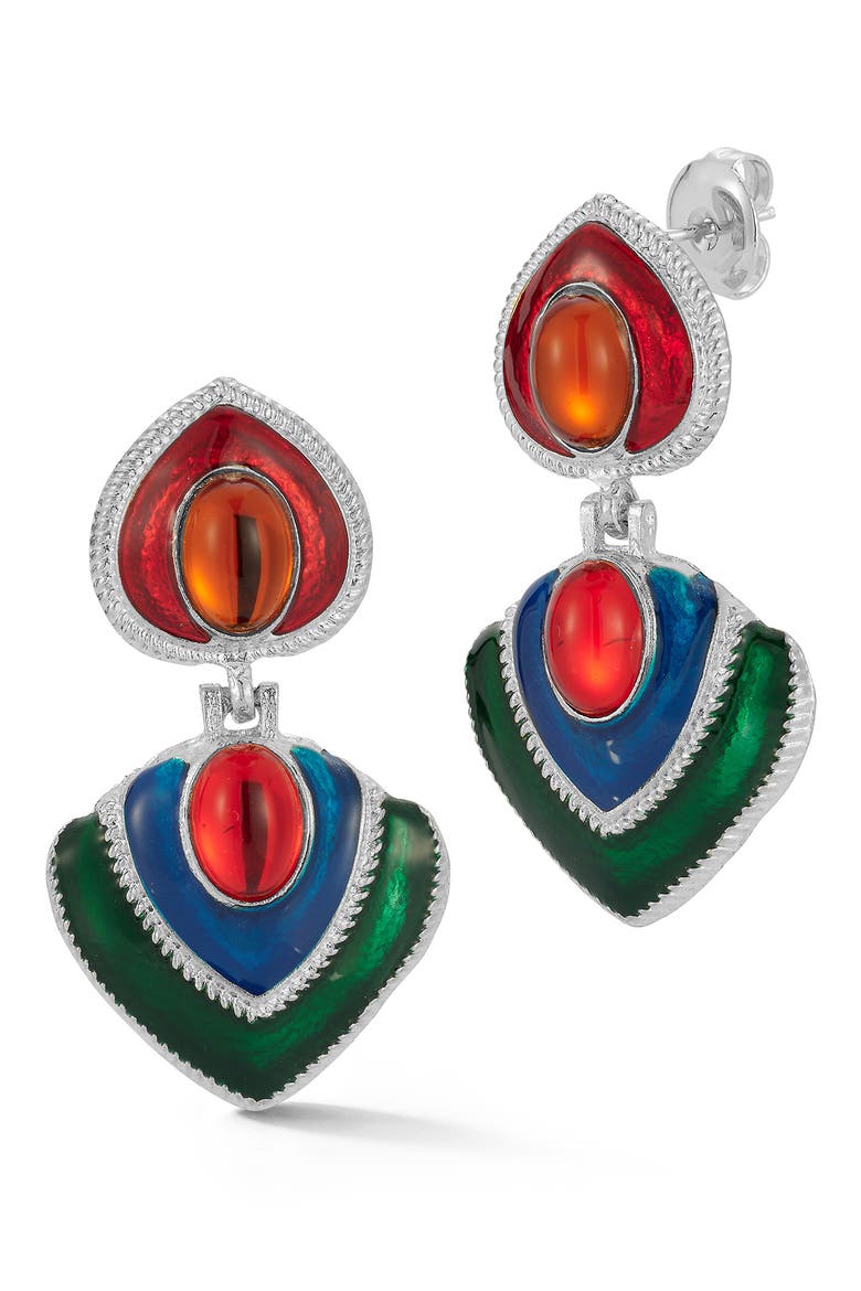 Statement Drop Earrings, Main, color, SILVER
