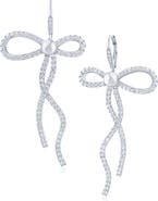 CZ by Kenneth Jay Lane Cubic Zirconia Bow Drop Earrings