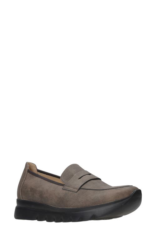 Wolky Snoafer Platform Wedge Penny Loafer In Brown