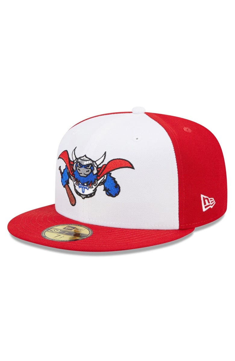 New Era Men's New Era White/Red Tulsa Drillers Marvel x Minor League 59FIFTY Fitted Hat, Main, color, White