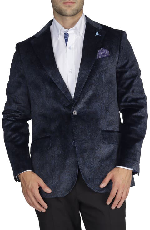 Tonal Paisley Velvet Sportcoat (Short, Regular & Long)