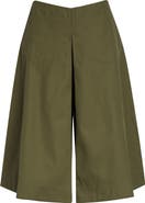 ZANKOV Louise Pleated Cotton Shorts