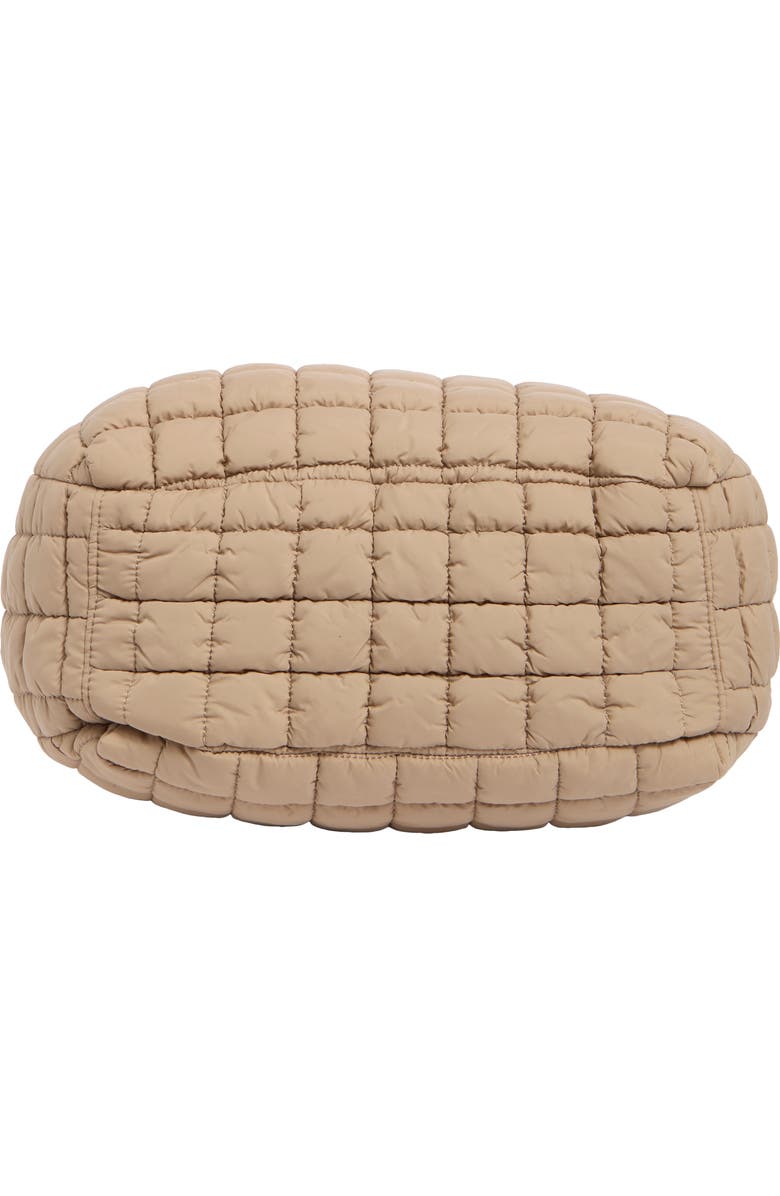 URBAN EXPRESSIONS HANDBAGS Square Quilt Nylon Hobo Bag, Alternate, color, Natural