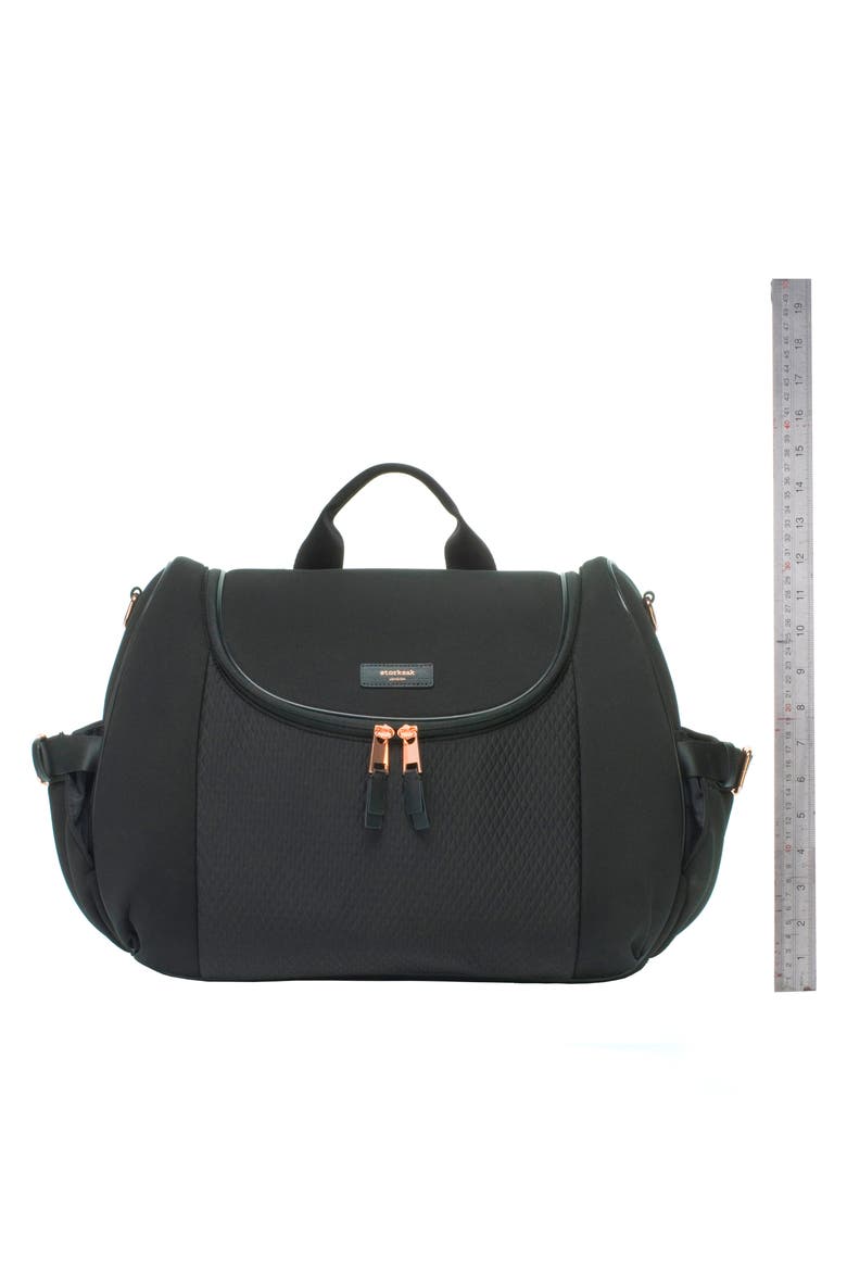 Poppy Lux Convertible Diaper Bag, Alternate, color, SCUBA BLACK