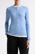 Lisa Yang Airi Cotton & Cashmere Ribbed Henley