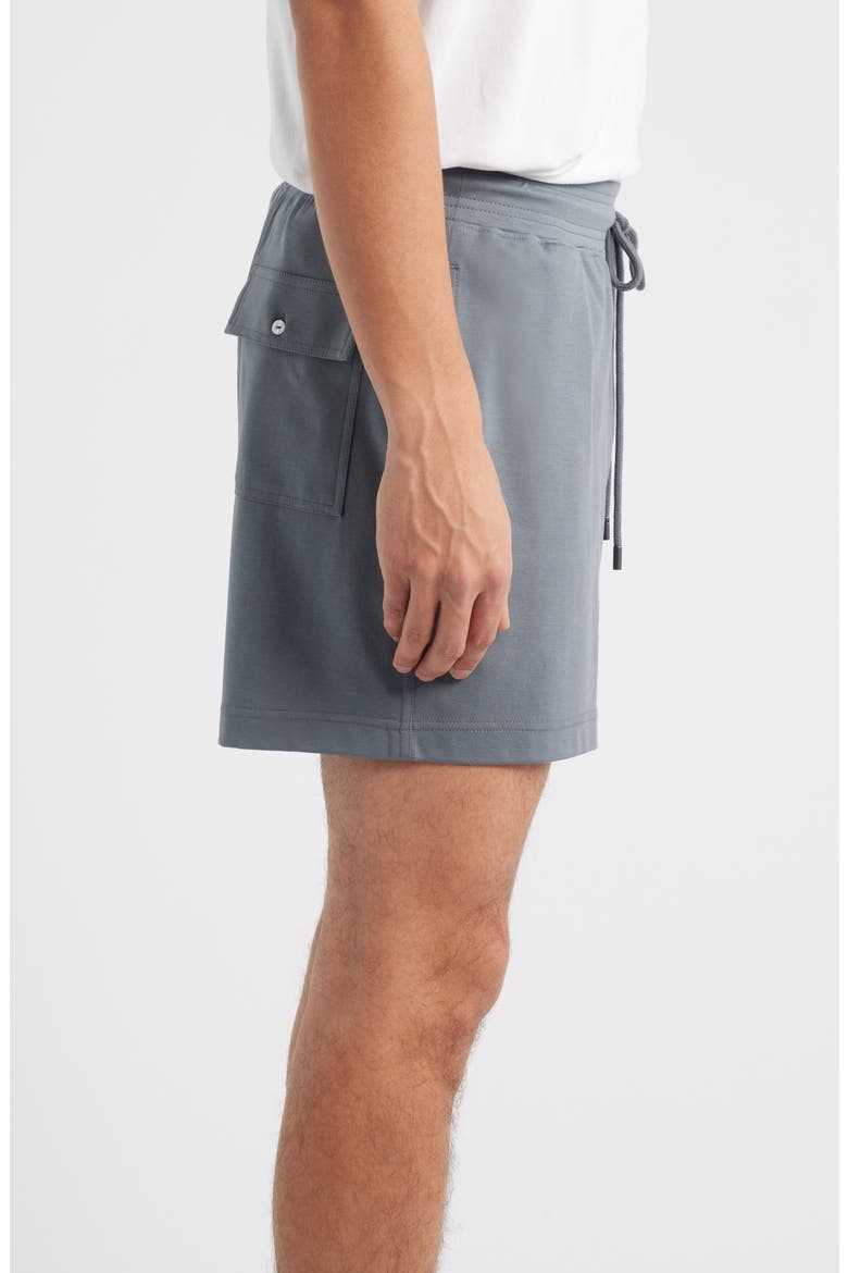 Stretch Cotton & Modal Blend Drawstring Pajama Shorts, Alternate, color, OCEAN