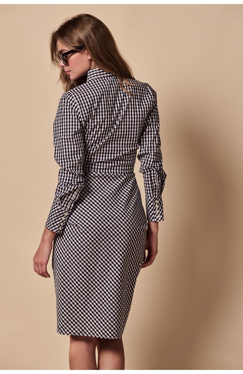 The Shirt by Rochelle Behrens The Wrap Front Dress, Alternate, color, Black Check