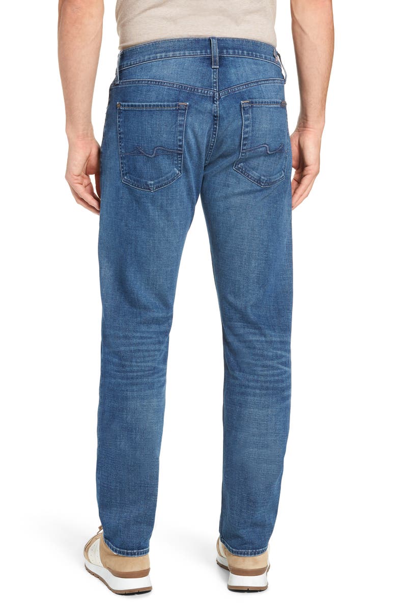 7 For All Mankind Straight Slim Straight Leg Jeans, Alternate, color, 