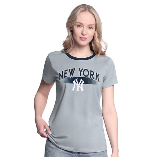 G-iii 4her By Carl Banks Gray New York Yankees Pitch T-shirt
