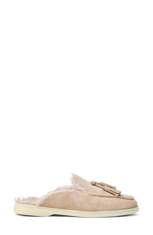 Bruno Magli Palmer Genuine Shearling Lined Mule In White