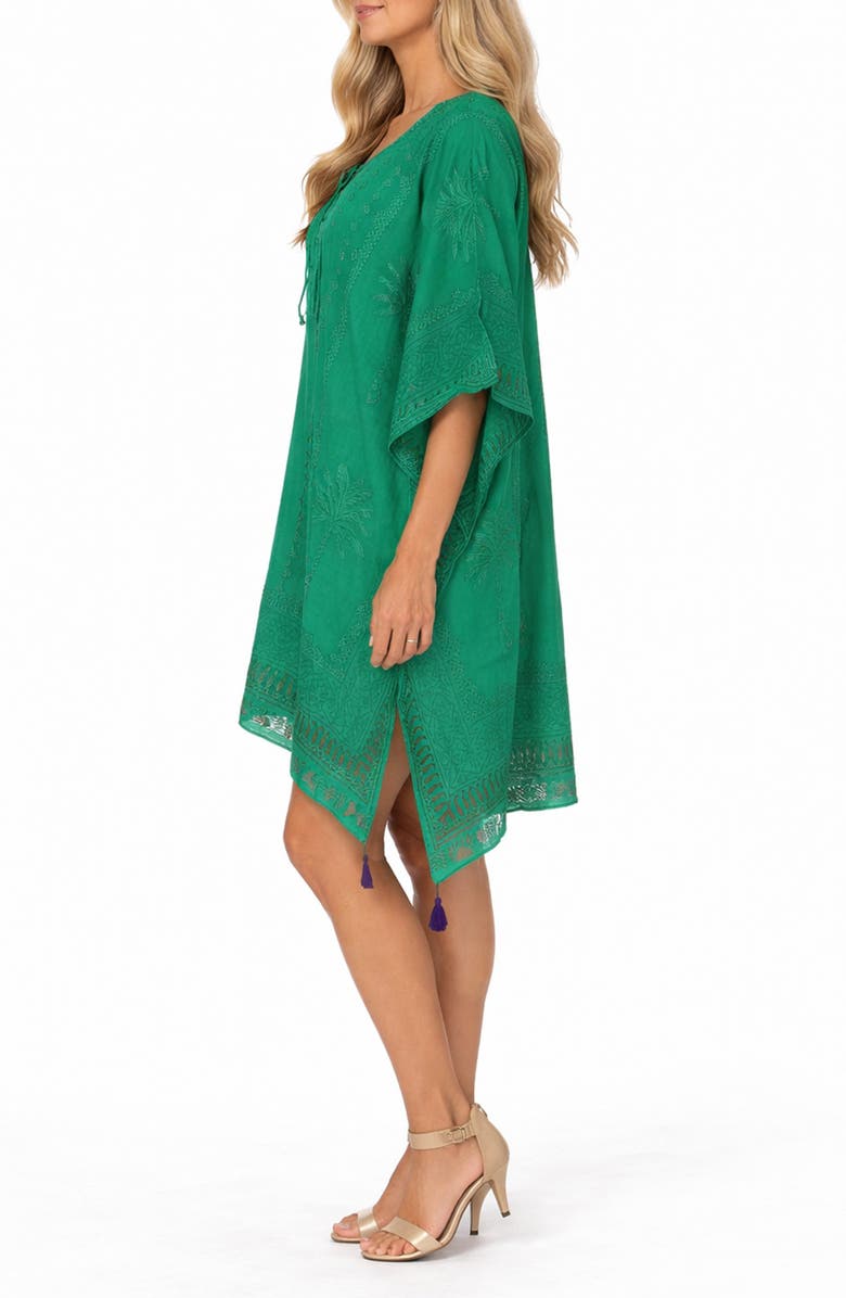 RANEES Short Caftan, Alternate, color, Green