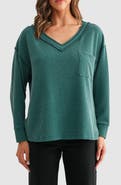 Lush Rib Knit Pocket Sweater