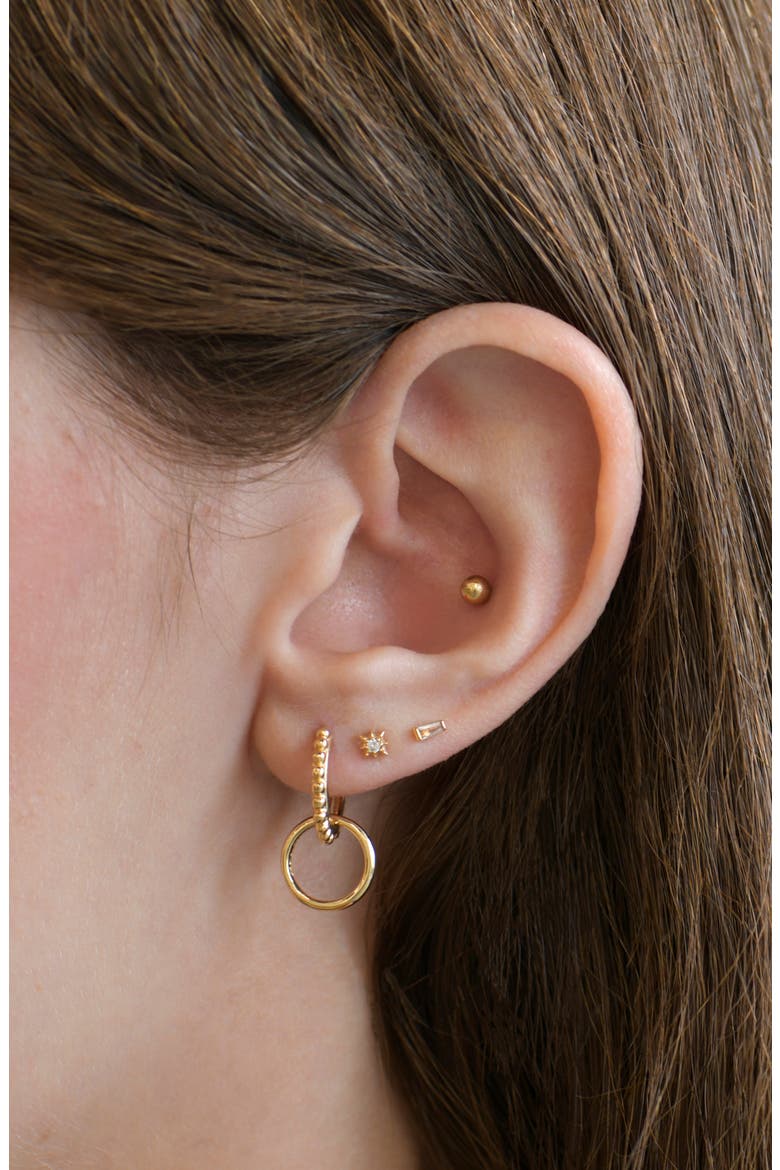 Dew Drop Claire Round Drop Earrings, Alternate, color, YELLOW GOLD