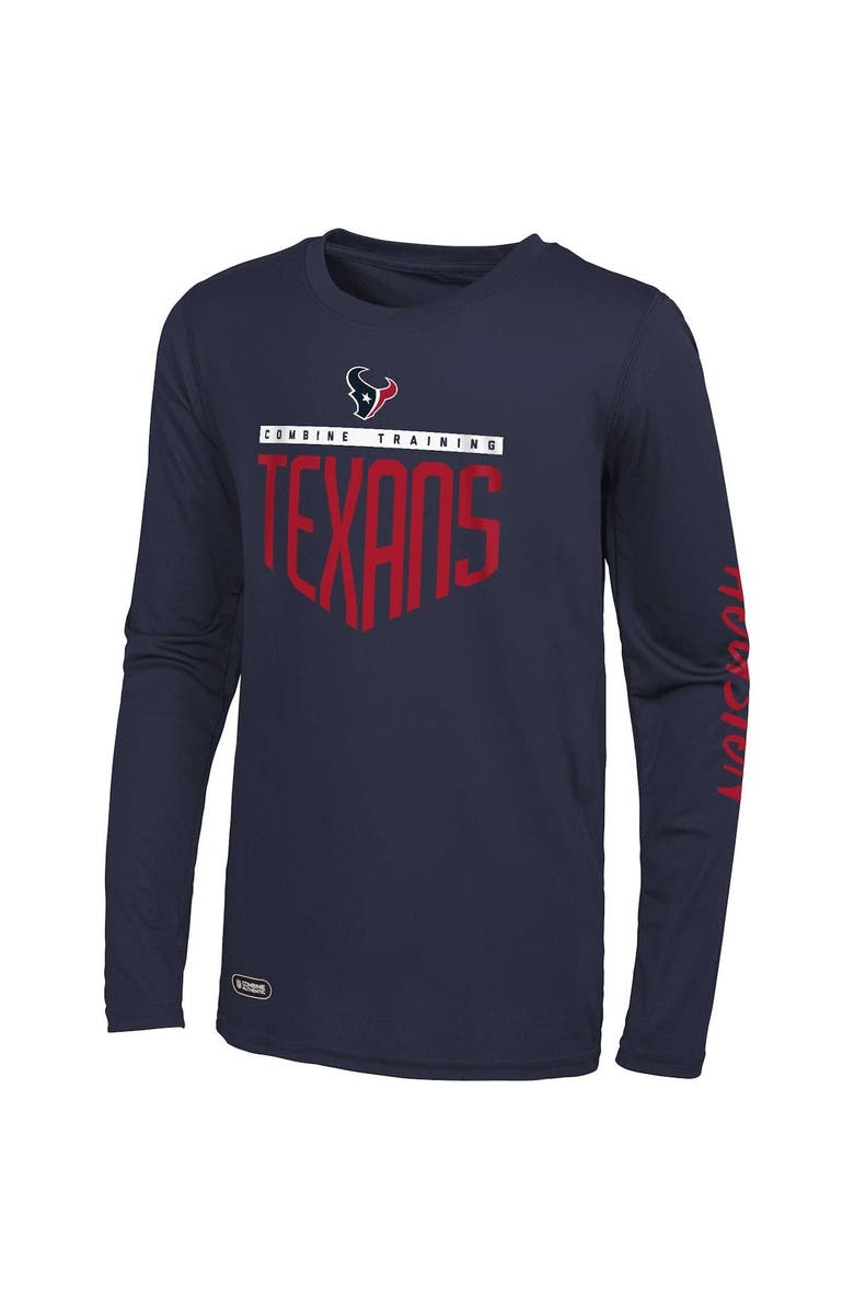Outerstuff Men's Navy Houston Texans Impact Long Sleeve T-Shirt, Main, color, Navy