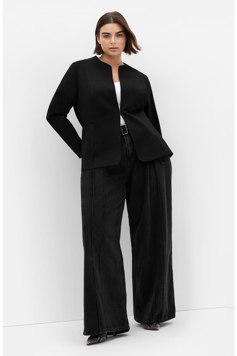 Peyton Ponte Jacket, Alternate, color, BLACK