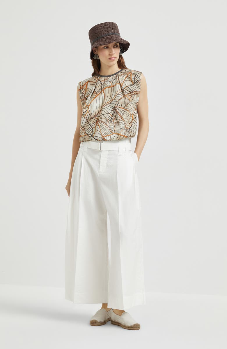 Brunello Cucinelli Cropped pleated trousers, Alternate, color,