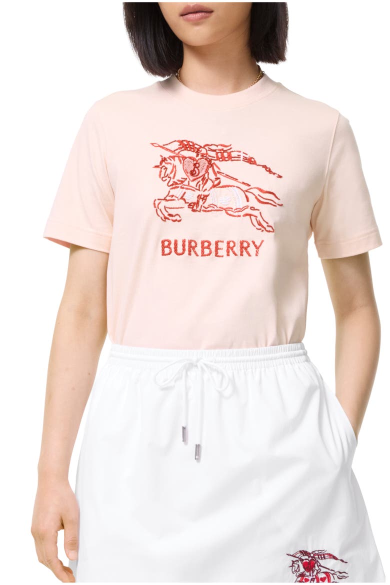 Heart Knight Cotton T-shirt, Main, color, Compact pink