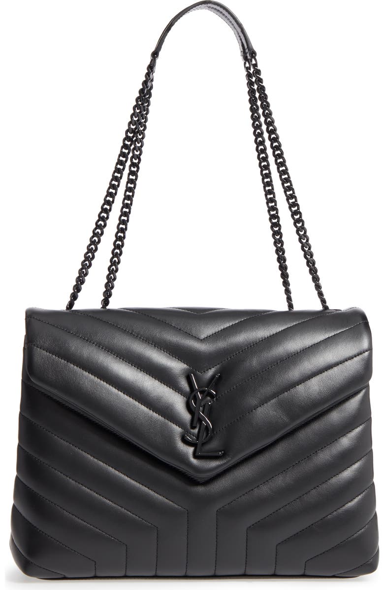 Saint Laurent Medium LouLou Matelassé Leather Shoulder Bag, Main, color,