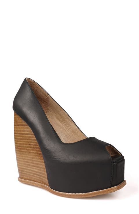 Milluh Peep Toe Platform Wedge Sandal (Women)