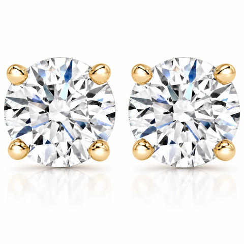1 1/4 Ct Diamond Screw Back Studs 14k Gold Lab Grown