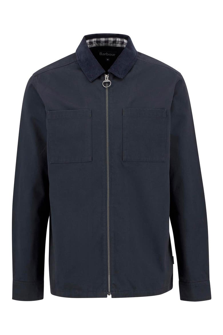 Lenker Twill Zip Overshirt, Alternate, color, NAVY