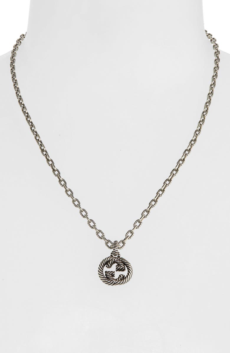 Gucci Interlocking G Pendant Necklace, Alternate, color, 