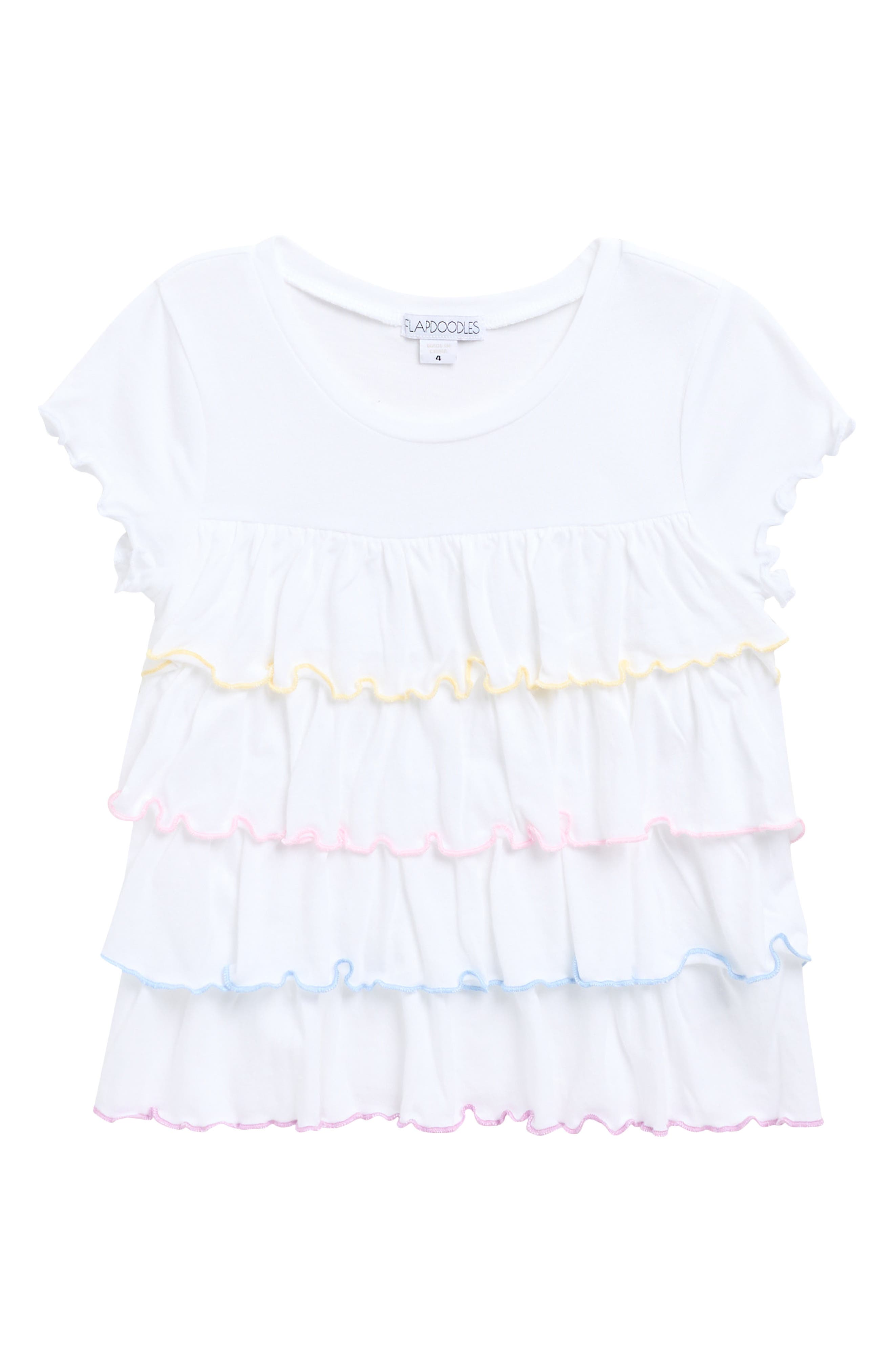 Flapdoodles Kids' Tiered Ruffle Top
