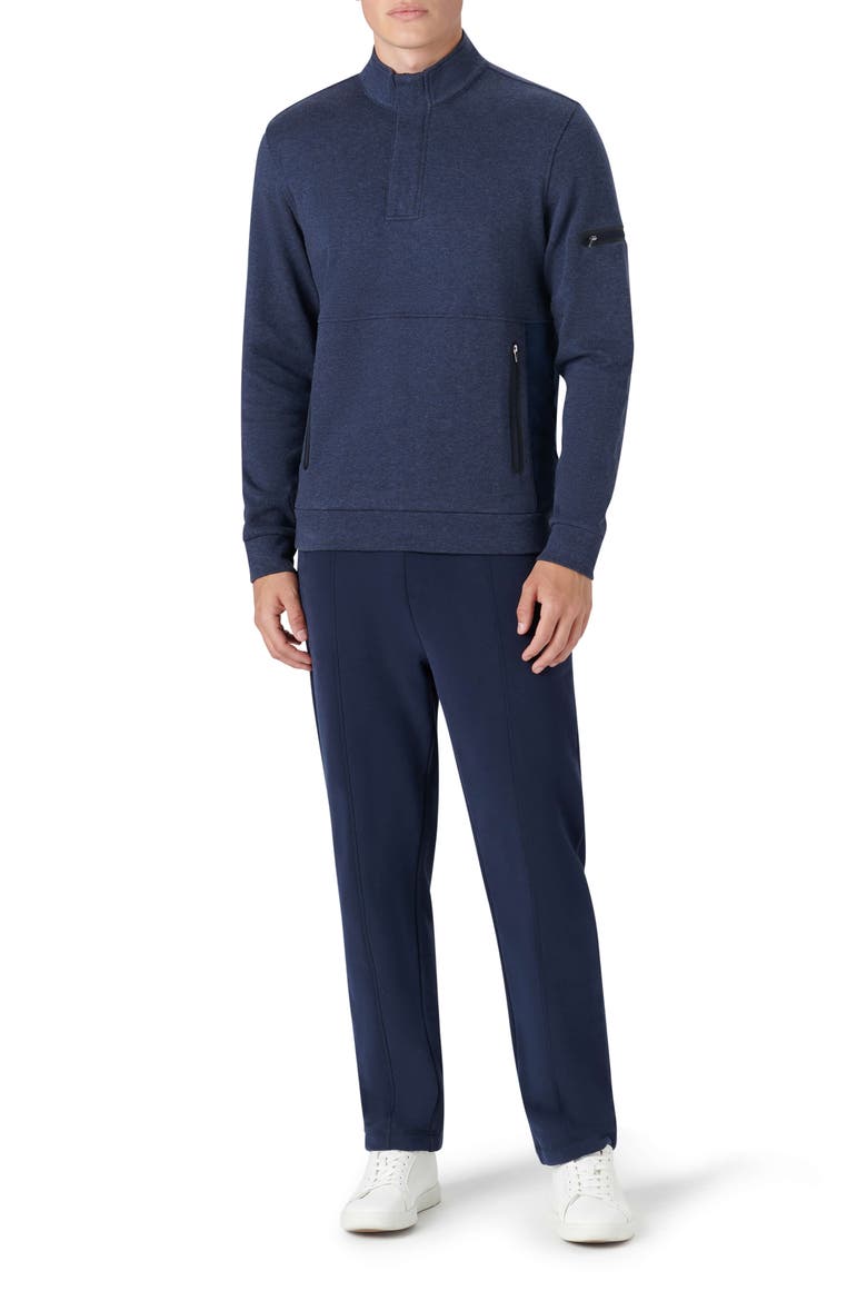 Quarter Zip Sweatshirt, Alternate, color, MIDNIGHT
