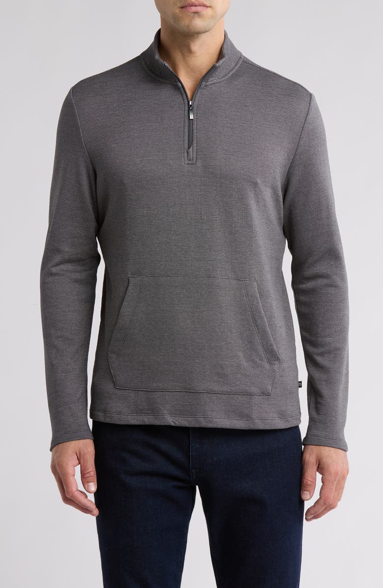 Robert Barakett Hobart Half Zip Pullover, Main, color, Grey