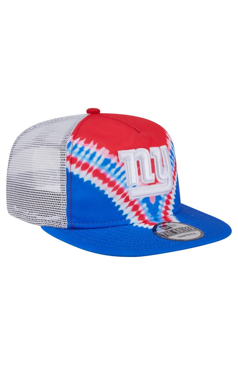 New Era Men's New Era Red/Royal New York Giants Throwback Dye Golfer Snapback Hat, Alternate, color, Red