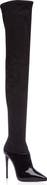 PHILIPP PLEIN Suede & Patent Hi-heel Over The Knee Thigh-high Boots Women