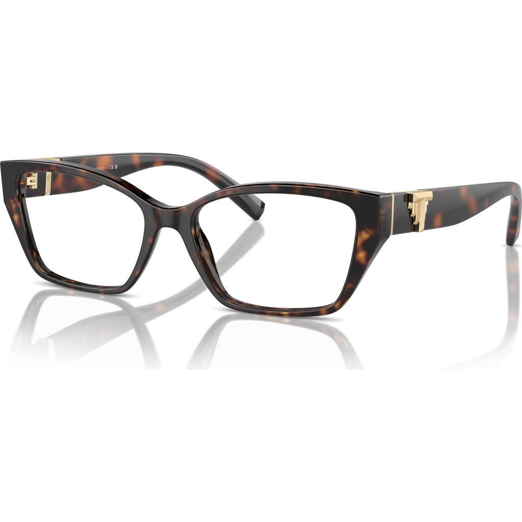 Tiffany & Co . 54mm Rectangle Optical Glasses In Brown