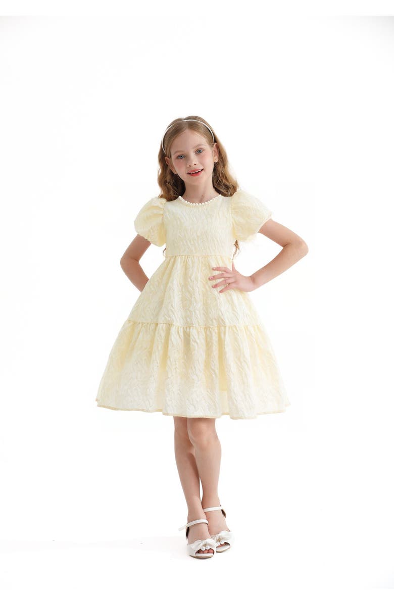 Sweet Cactus Pearl Lined Empire Dress, Alternate, color, Cream