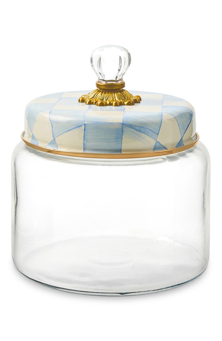 MACKENZIE CHILDS Sky Check Medium Kitchen Canister, Main, color, 