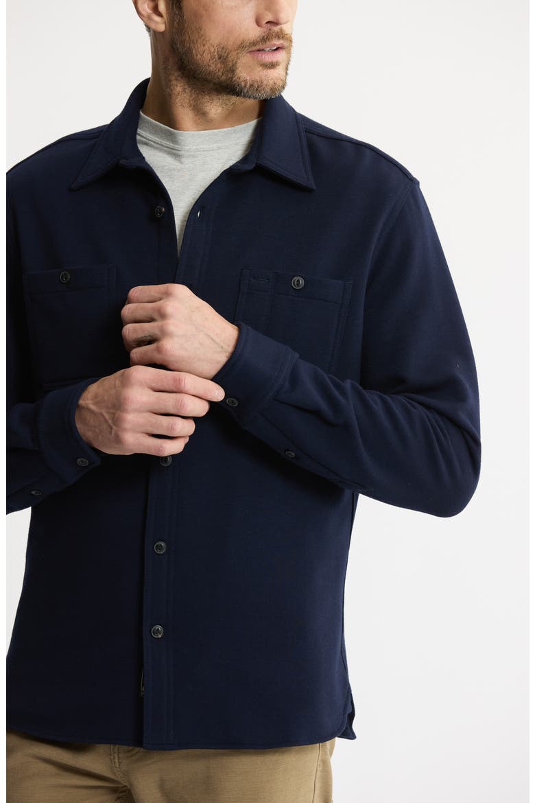 Knit Shirt Jacket, Alternate, color, NAVY