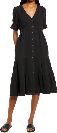 chinese dress ladies Madewell Plus Ruffle-Strap Tiered Midi Dress in Textural Stripe Lighthouse  2X at Amazon Women's Clothing store